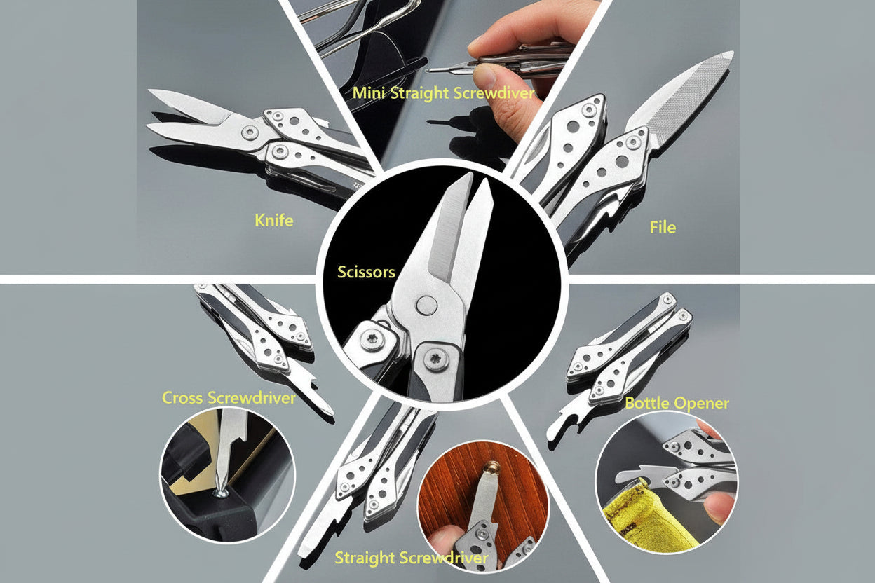 Scissors Multi-Tool & Pliers Keychain