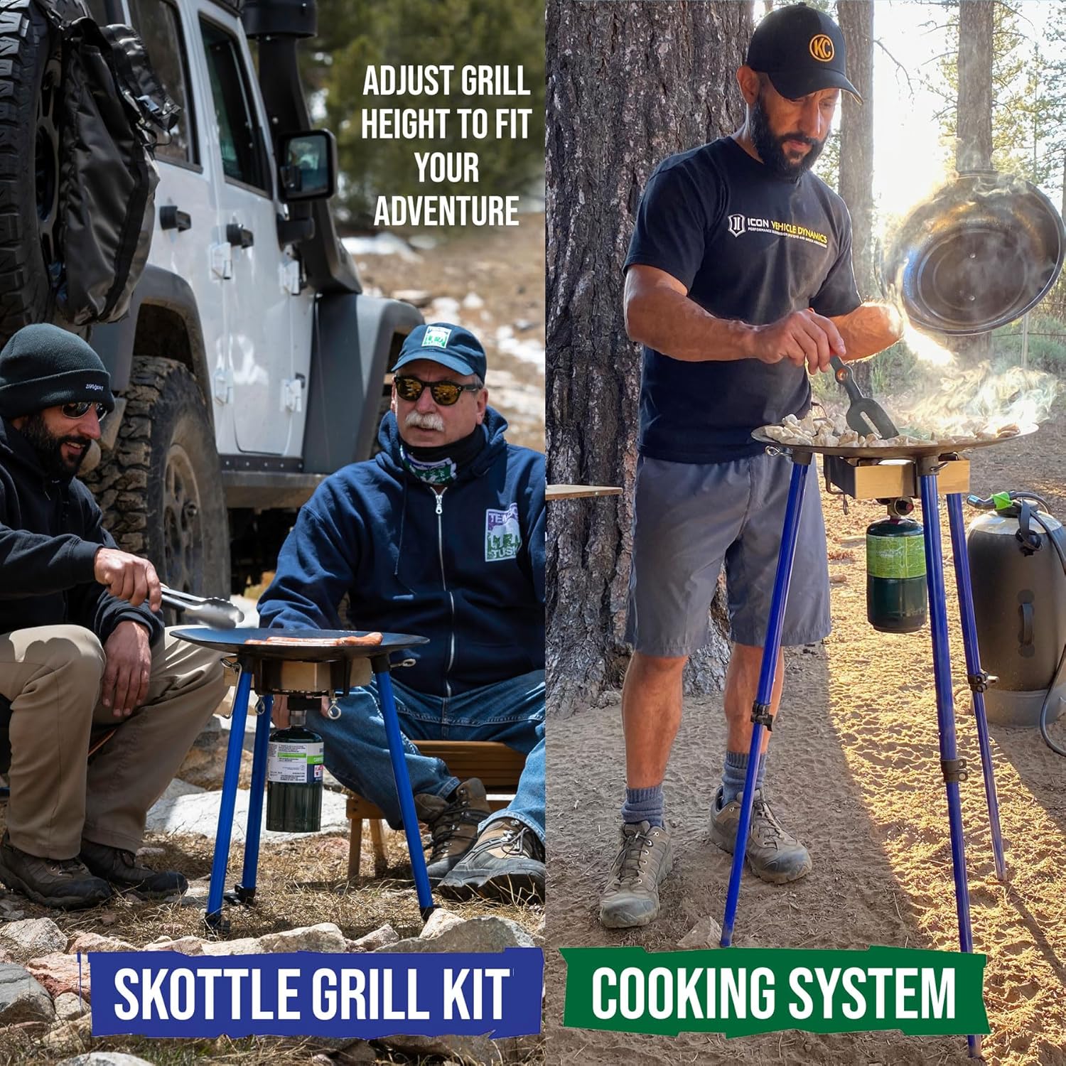TemboTusk Adjustable Leg Skottle Grill Kit