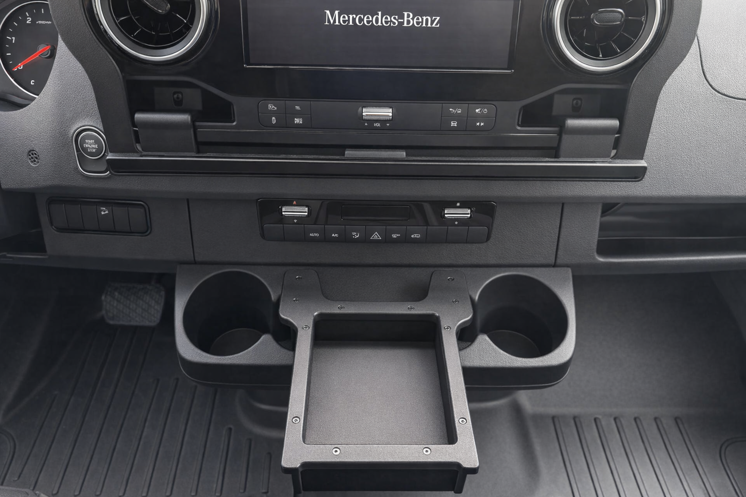 Grip Turf Dash Cubby Built for the Sprinter Chassis