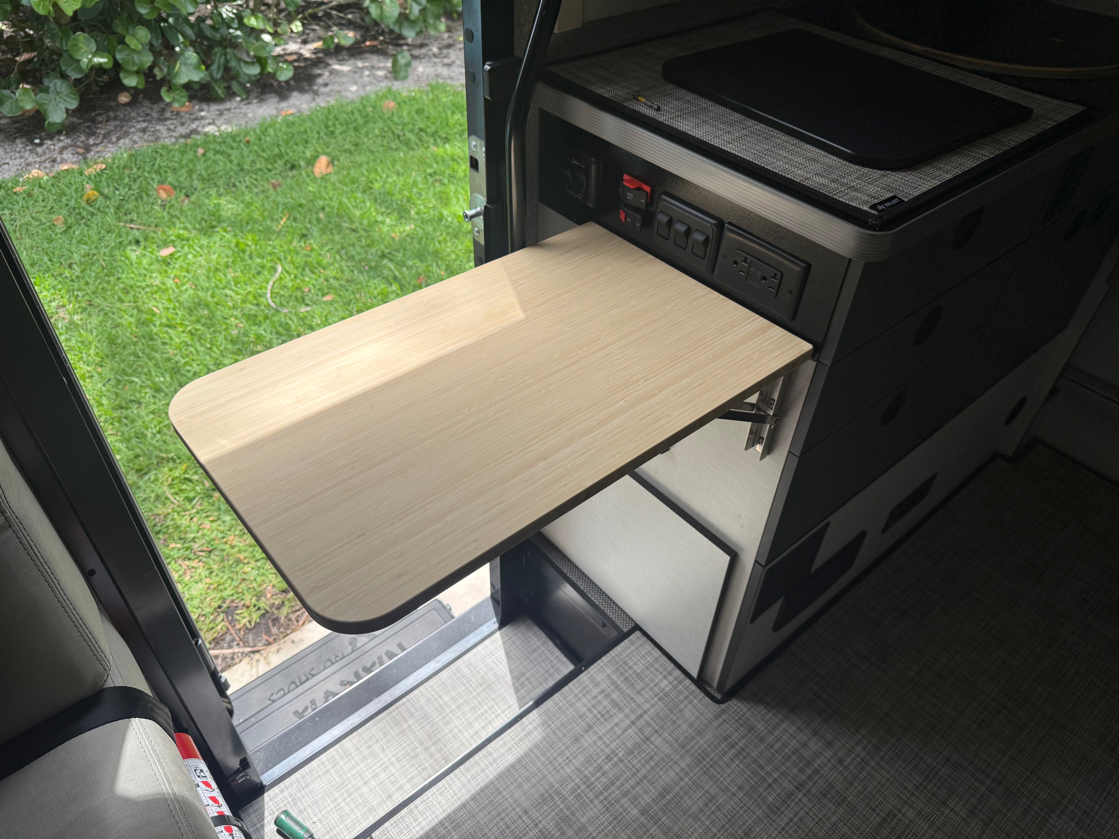 Grip Turf Natural Bamboo Folding Countertop Extension, DIY Friendly