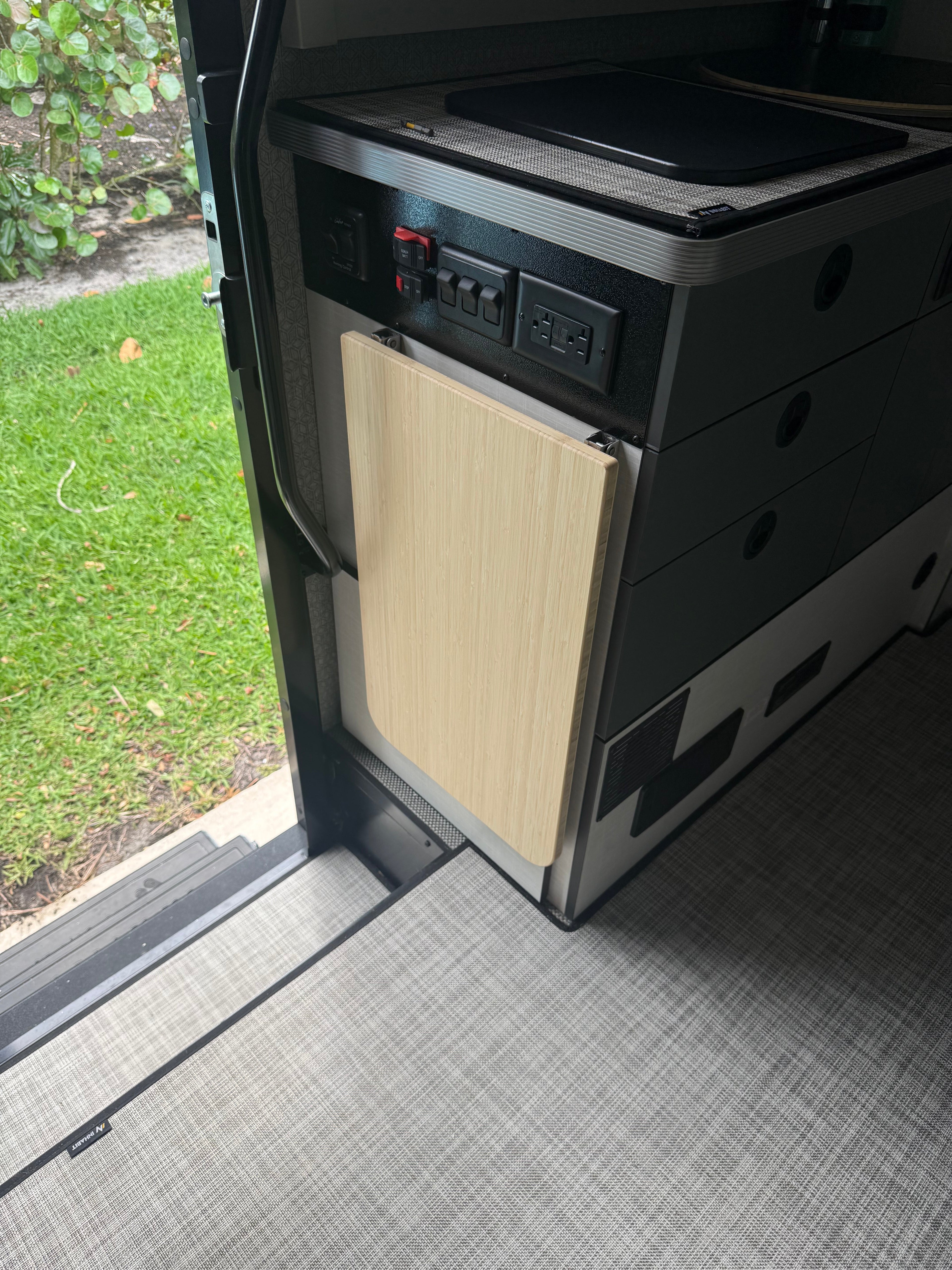 Grip Turf Natural Bamboo Folding Countertop Extension, DIY Friendly