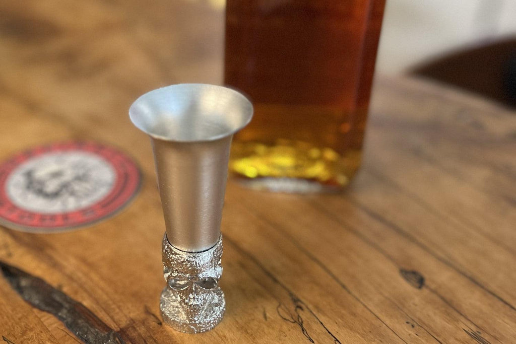 Metal Skull Shot Glass Set