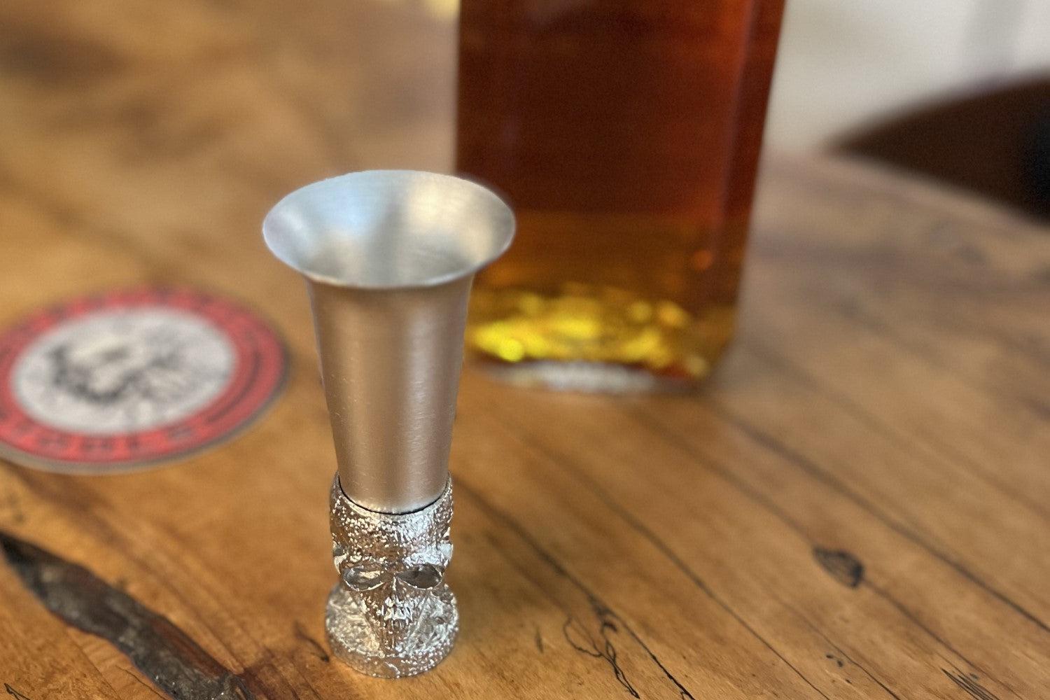 Metal Skull Shot Glass Set