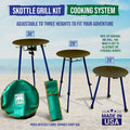 TemboTusk Adjustable Leg Skottle Grill Kit