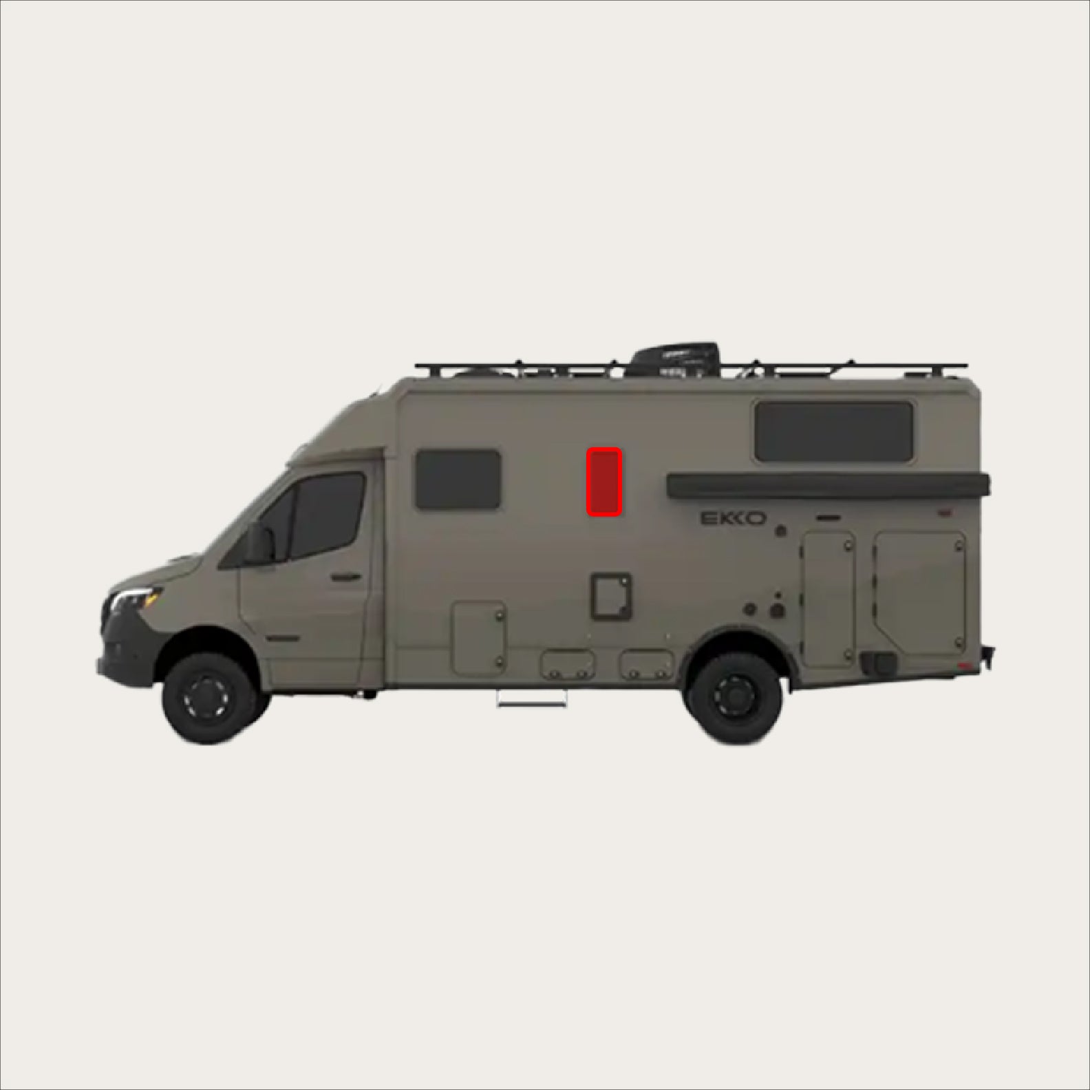 Sprinter Ekko - Bathroom Zipper Shade
