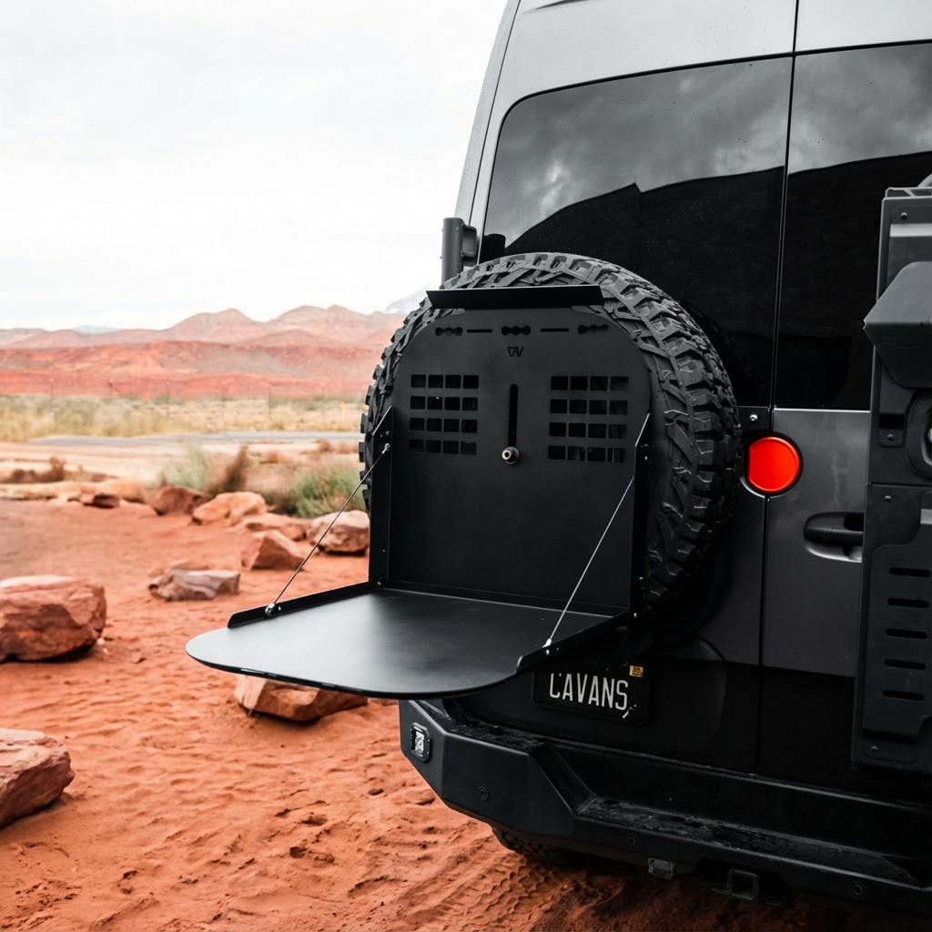 Canyon Tire Carrier Drop Down Table