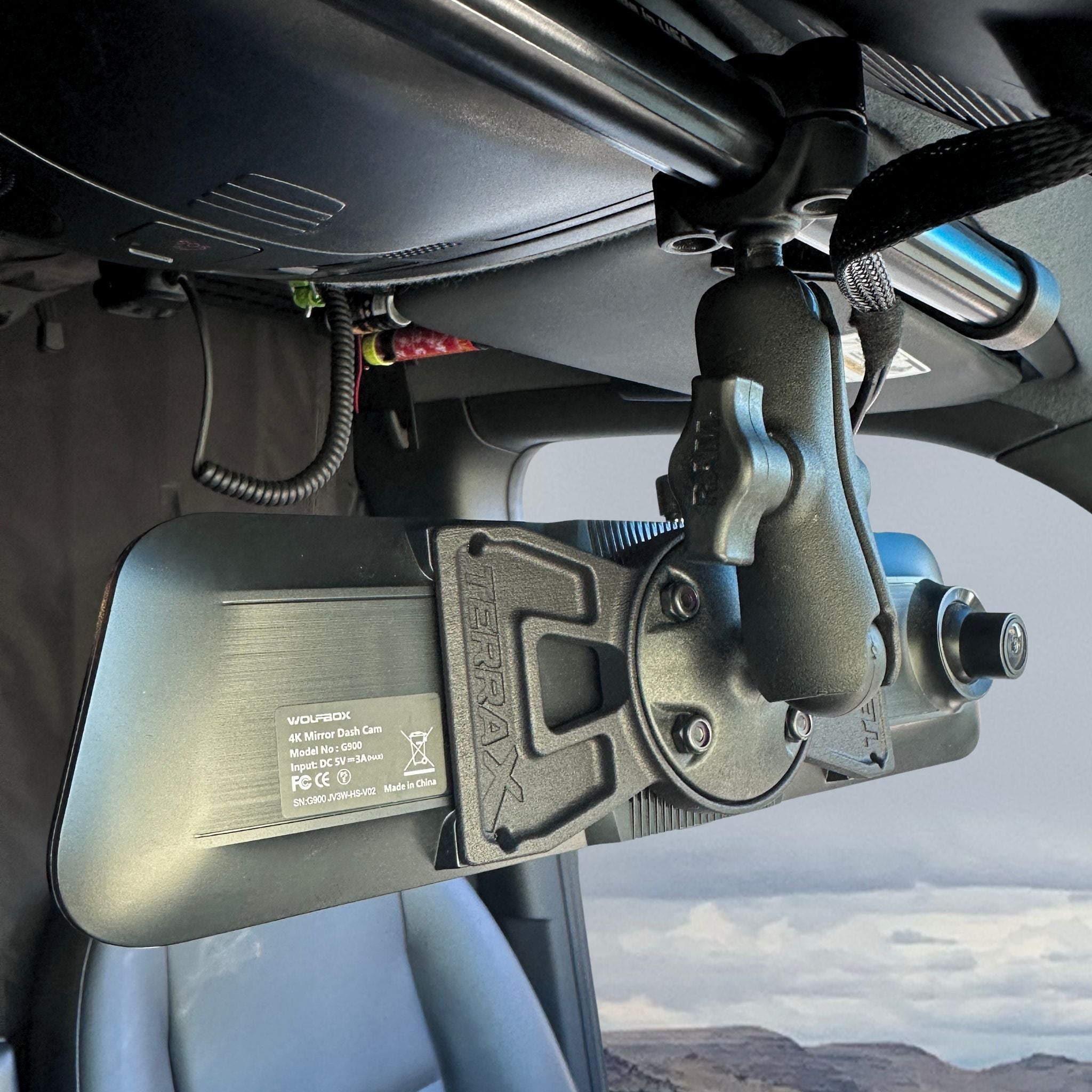 Wolfbox Dash Cam -  Visordok Tube Mount by Terra X
