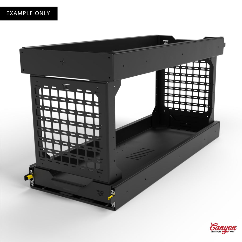 Cargo Tray System Pro - Molle Panel End (For 19" Wide Cargo Trays with 20" Legs)