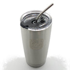 16 oz Insulated Tumbler with Stainless Straw