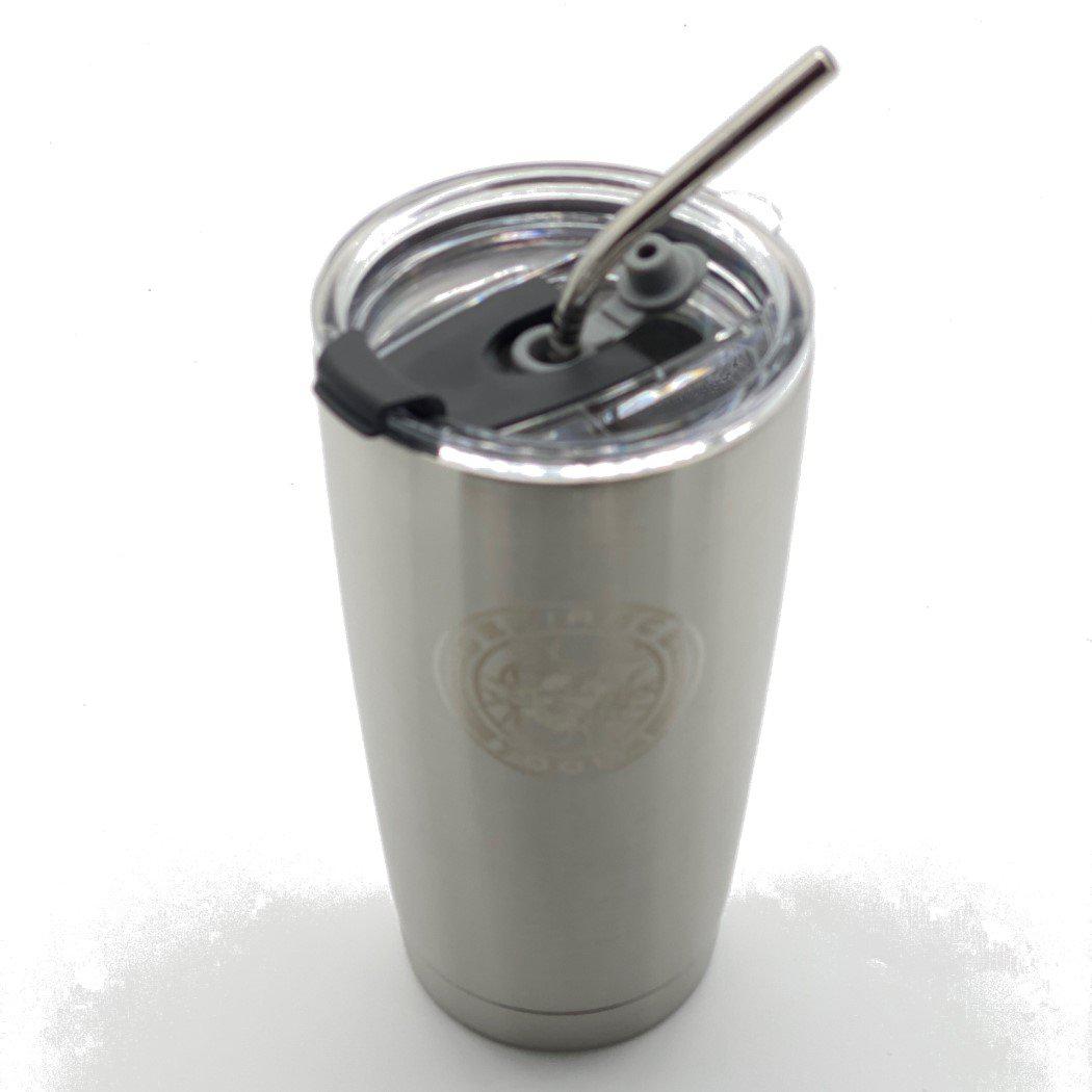 16 oz Insulated Tumbler with Stainless Straw